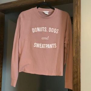Lightweight ‘Donuts, Dogs and sweatpants’ sweater